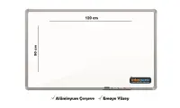 İnter Duvara Monte Yazı Tahtası Emaye Yüzey 90x120 Cm INT-684