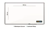 İnter Duvara Monte Yazı Tahtası Laminant Yüzey 120x140 Cm INT-588-20
