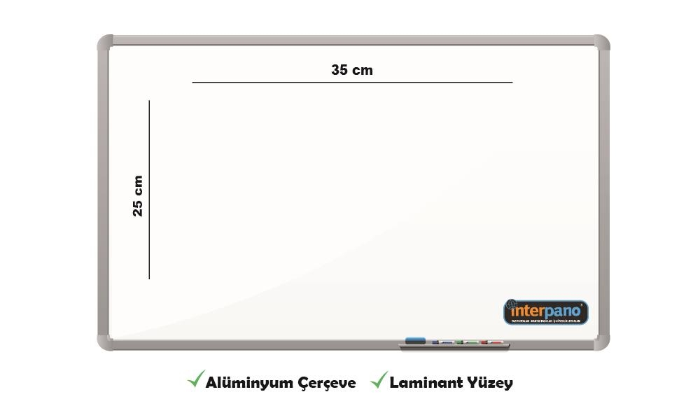 İnter Duvara Monte Yazı Tahtası Laminant Yüzey 25x35 Cm INT-580
