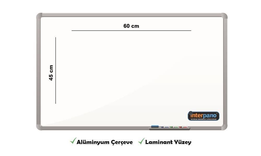 İnter Duvara Monte Yazı Tahtası Laminant Yüzey 45x60 Cm INT-583
