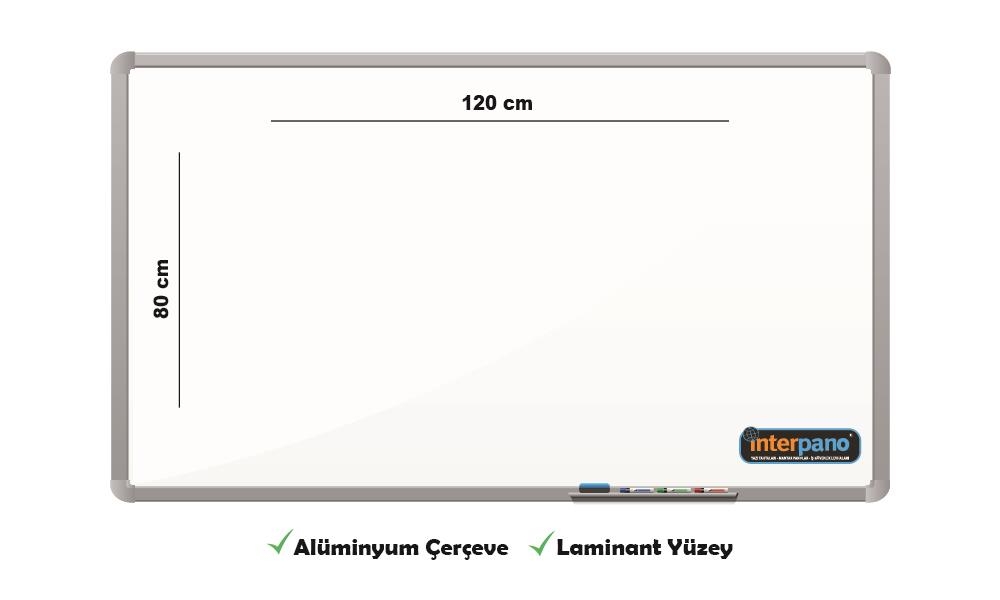 İnter Duvara Monte Yazı Tahtası Laminant Yüzey 80x120 Cm INT-587