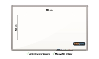 İnter Duvara Monte Yazı Tahtası Manyetik Yüzey 120x150 Cm INT-604 - İnter Pano