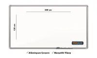 İnter Duvara Monte Yazı Tahtası Manyetik Yüzey 120x240 Cm INT-607