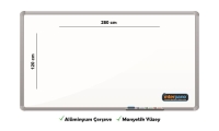 İnter Duvara Monte Yazı Tahtası Manyetik Yüzey 120x280 Cm INT-608 - 1