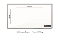 İnter Duvara Monte Yazı Tahtası Manyetik Yüzey 70x100 Cm INT-601-1 - İnter Pano