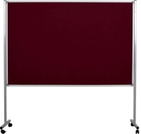 İnter Tekerlek Ayaklı Çuhalı Bordo Pano 90x120 Cm INT-553-B - İnter Pano