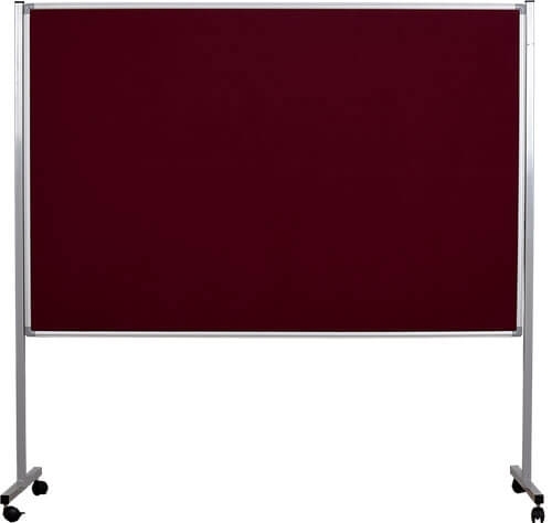 İnter Tekerlek Ayaklı Çuhalı Bordo Pano 90x120 Cm INT-553-B