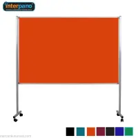 İnter Tekerlek Ayaklı Çuhalı Turuncu Pano 90x180 Cm INT-554-T
