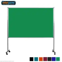 İnter Tekerlek Ayaklı Çuhalı Yeşil Pano 90x180 Cm INT-554-Y