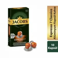 Jacobs Capsule Espresso 7 Classic Alüminyum Kapsül Kahve 10 Lu