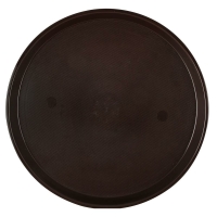 Kaymaz Yüzeyli Tepsi Yuvarlak Kahverengi 35.5 Cm - Mercan
