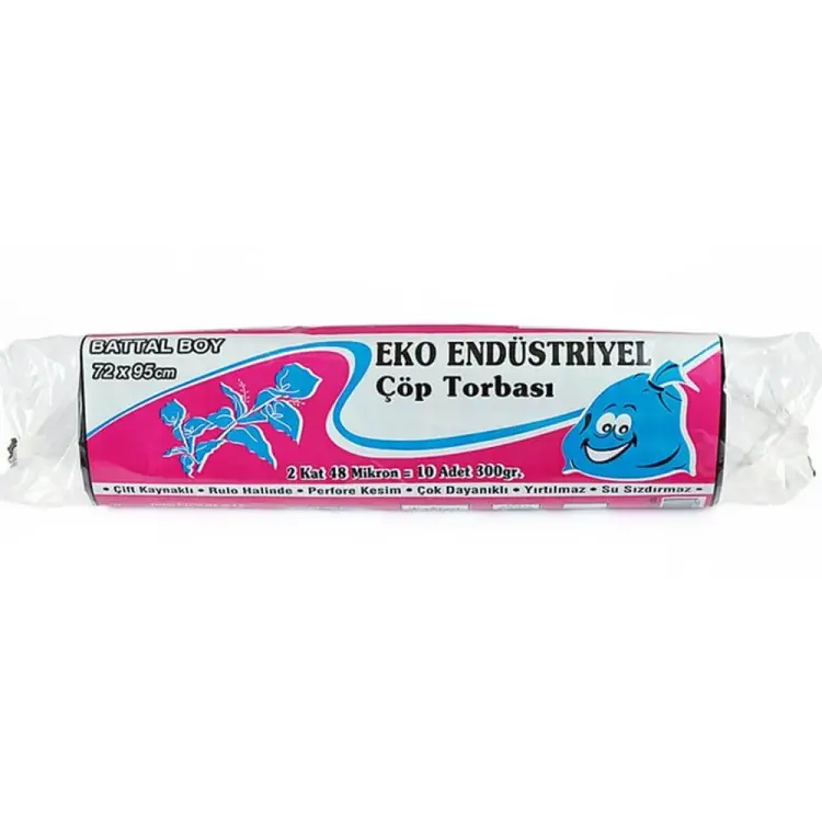Kazanç Eko Endüstriyel Battal Mavi Çöp Torbası 72x95 Cm 10 Lu 20 Paket - 1
