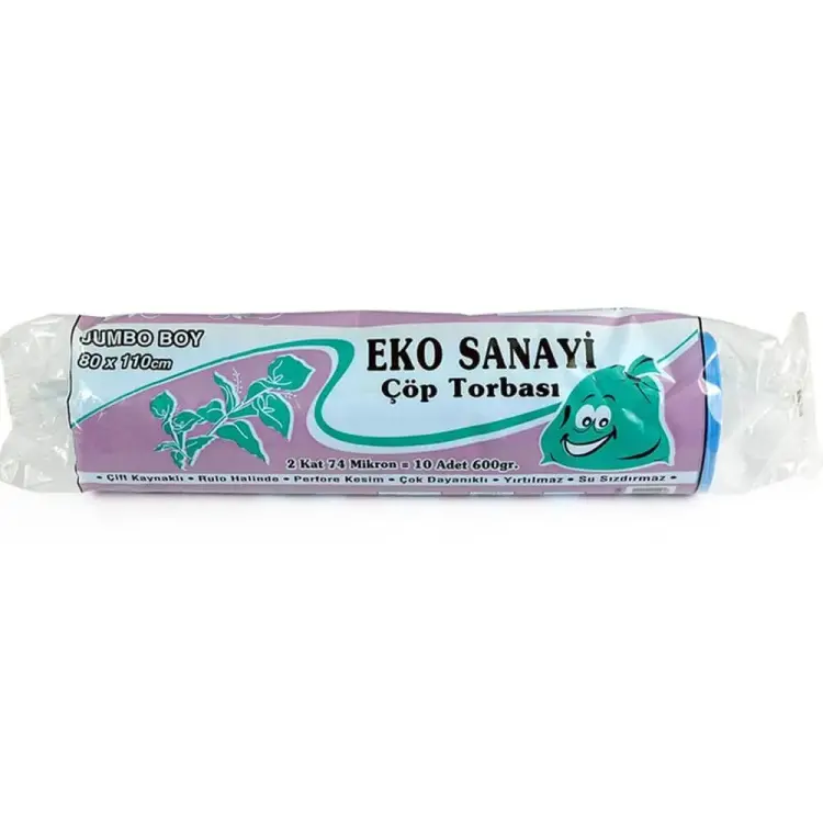 Kazanç Eko Endüstriyel Jumbo Mavi Çöp Torbası 80x110 Cm 10 Lu 20 Paket - 1
