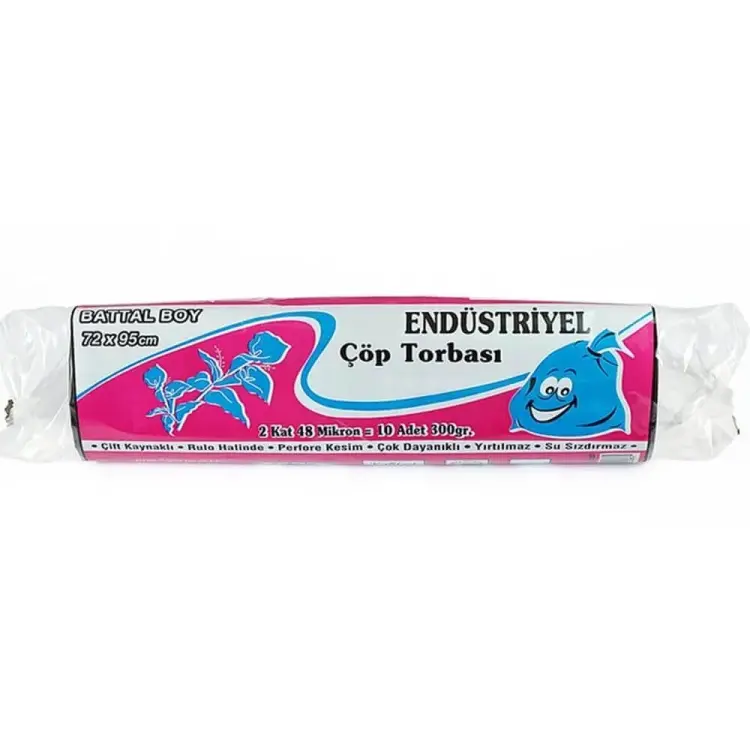 Kazanç Endüstriyel Battal Mavi Çöp Torbası 72x95 Cm 10 Lu - 1