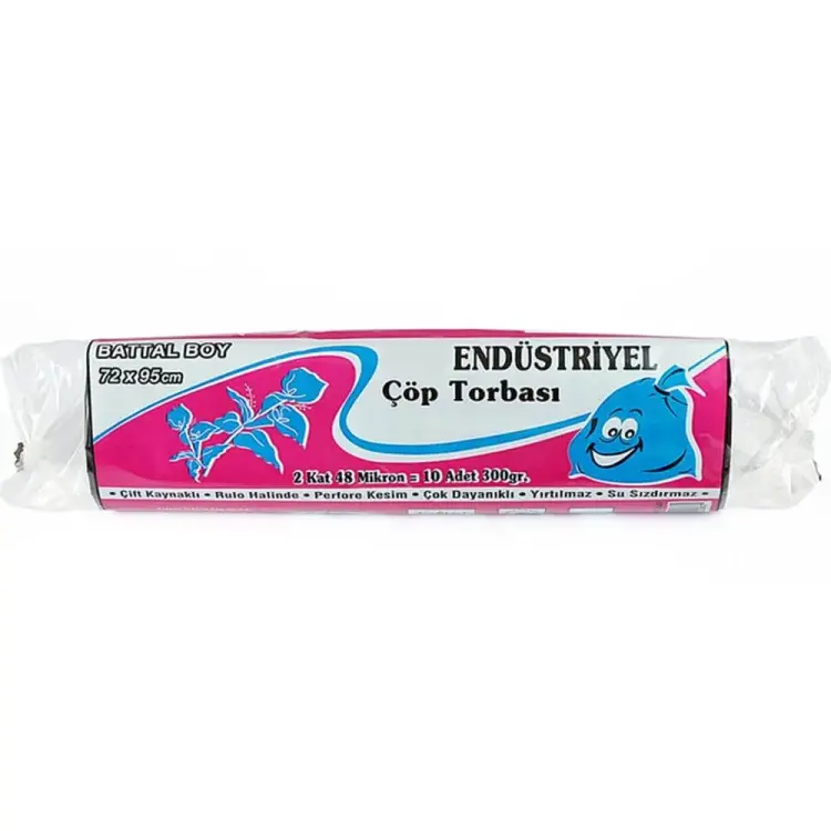 Kazanç Endüstriyel Battal Siyah Çöp Torbası 72x95 Cm 10 Lu 20 Paket - 1