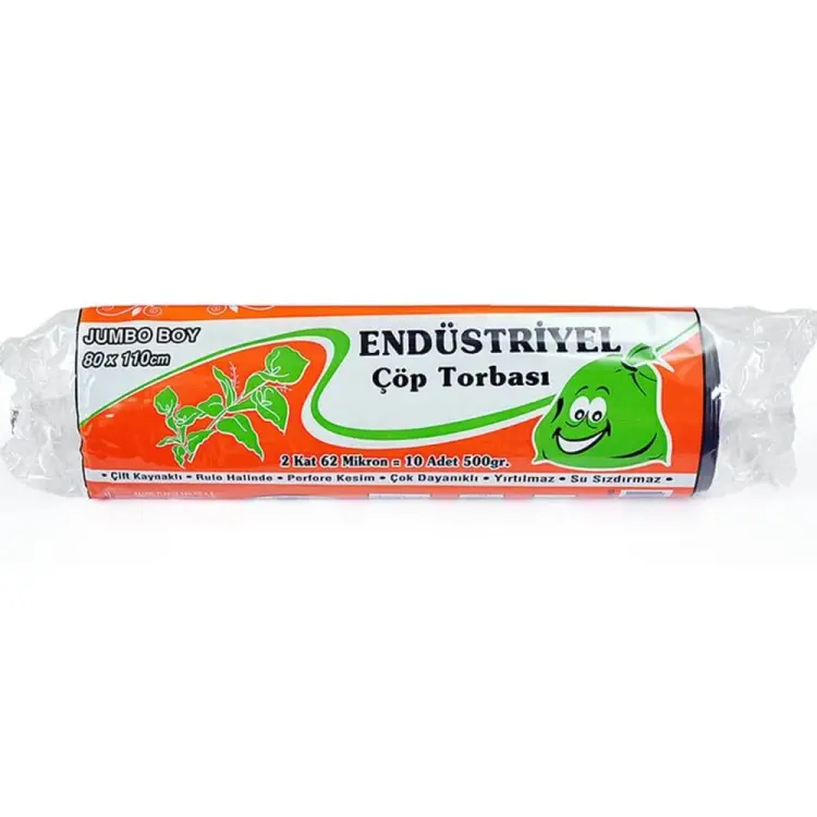 Kazanç Endüstriyel Jumbo Siyah Çöp Torbası 80x110 Cm 10 Lu 20 Paket - 1