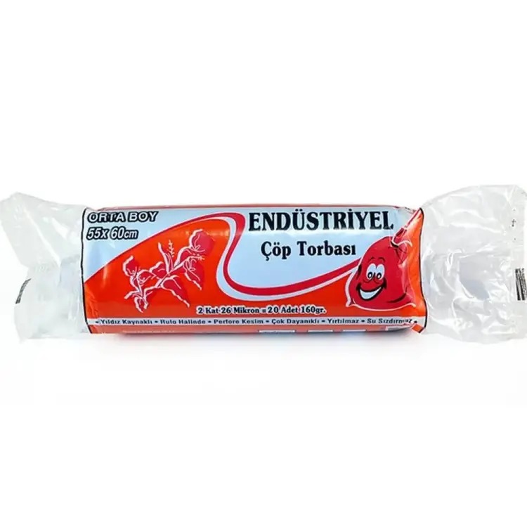Kazanç Endüstriyel Orta Mavi Çöp Torbası 55x60 Cm 20 Li - 1
