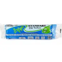 Kazanç Standart Büyük Siyah Çöp Torbası 65x80 Cm 10 Lu