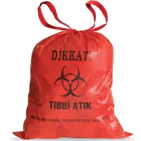 Kazanç Tıbbi Atık Orta Boy Kırmızı Çöp Torbası Eko 55x60 Cm 20 Li 20 Paket