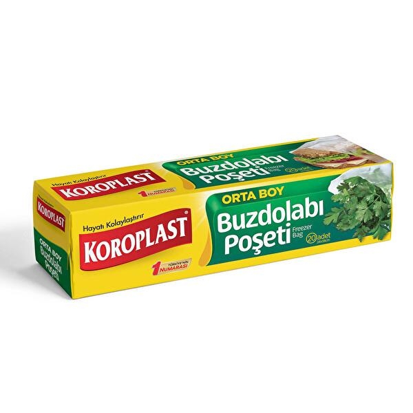 Koroplast Buzdolabı Poşeti Orta Boy 24x38 Cm 20 Li