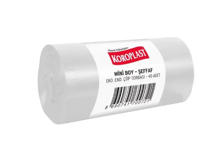 Koroplast Eko Endüstriyel Çöp Poşeti Mini 40x50 Cm Şeffaf 83 Gr - 1