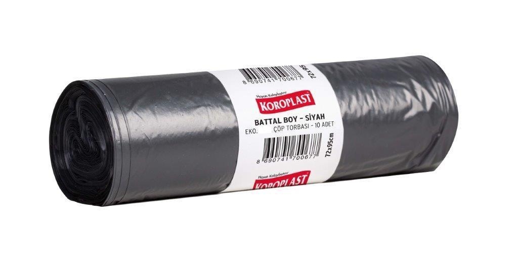 Koroplast Ekonomik Battal Boy Çöp Torbası 72x95 Cm 10 Lu