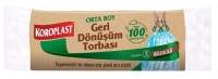 Koroplast Geri Dönüşüm Orta Boy Çöp Torbası 55x60 Cm 10 Lu - Koroplast