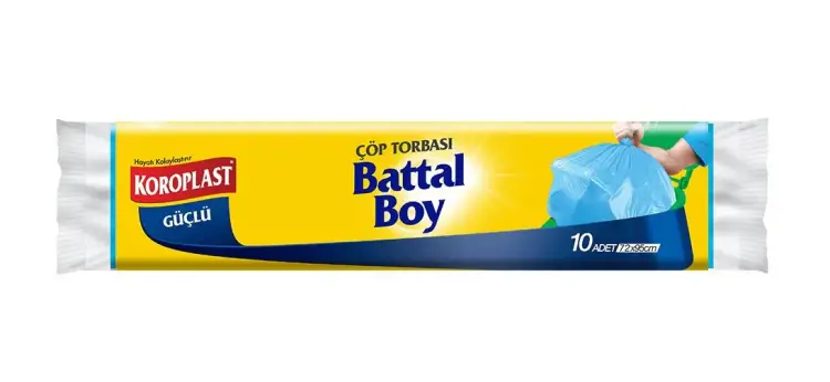Koroplast Güçlü Çöp Torbası Battal Boy 72x95 Cm Mavi 10 Lu - 1