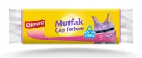 Koroplast Güçlü Çöp Torbası Mutfak 63x70 Cm Kulplu 15 Li