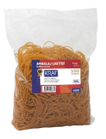 Kraf Ambalaj Lastiği %100 Kauçuk 500 Gr 950G 