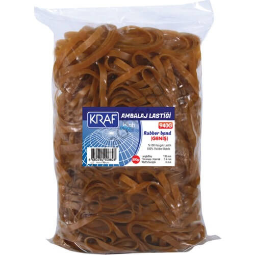 Kraf Ambalaj Lastiği %100 Kauçuk 500 Gr Geniş 940G 