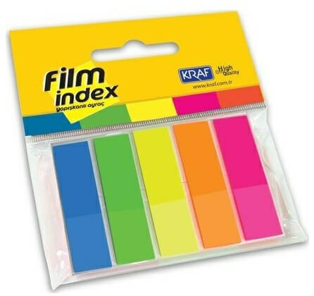 Kraf Film Index 13x44 mm 5 Renk 25 Sayfa 1344 