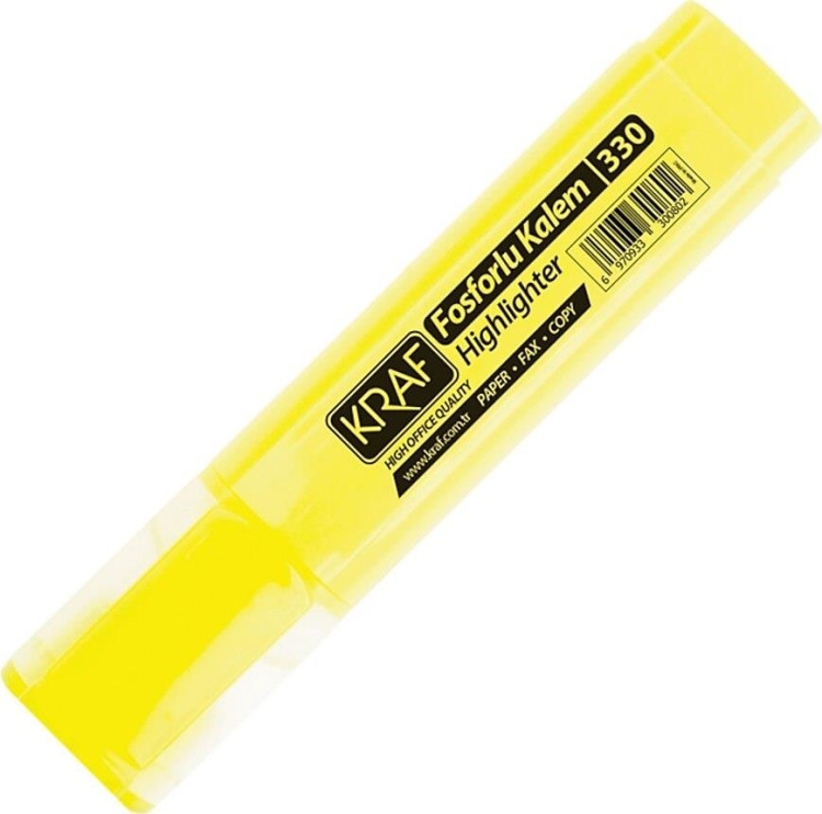 Kraf Fosforlu Kalem Sarı 330 