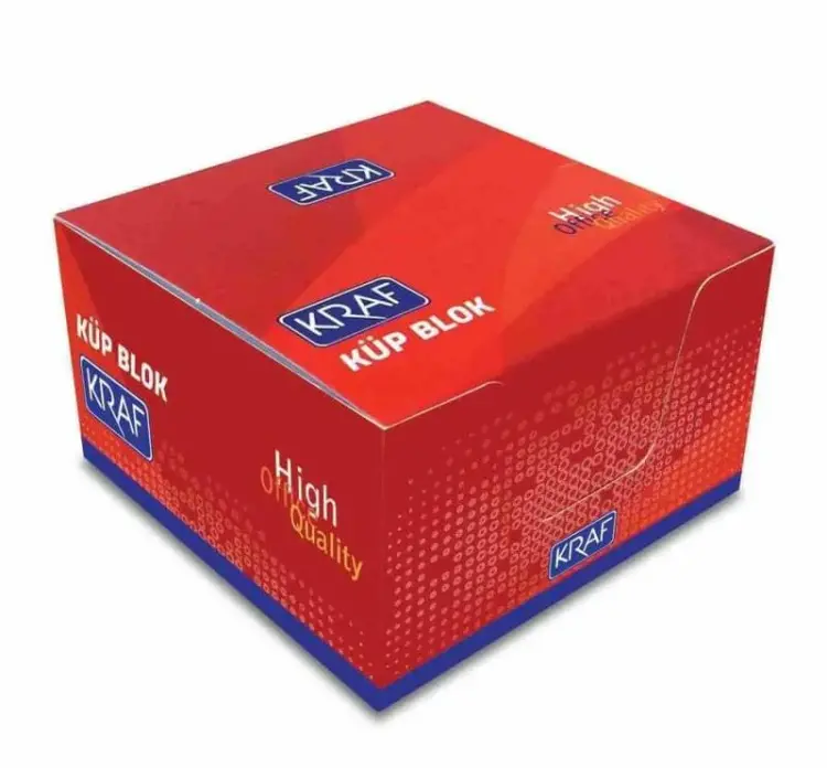 Kraf Küp Blok Beyaz 8x8 Cm 115G - 1