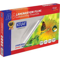 Kraf Laminasyon Filmi Parlak A4 125 Mic 100 Lü 2124 - Kraf