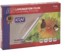 Kraf Laminasyon Filmi Parlak A5 125 Mic 100 Lü 2125