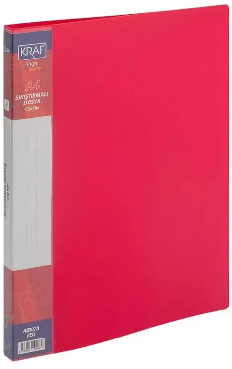 Kraf Sıkıştırmalı Dosya Kırmızı AB307A - 1
