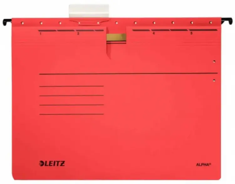Leitz Alpha Renkli Telli Askılı Dosya Kırmızı L-1984 - Leitz