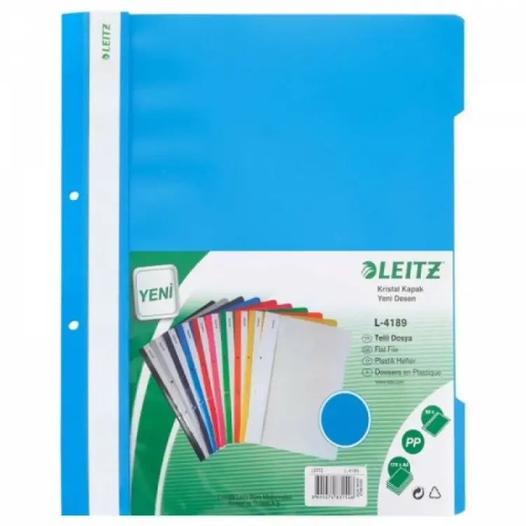 Leitz Telli Dosya A4 Açık Mavi 50 Li L-4189 - 1