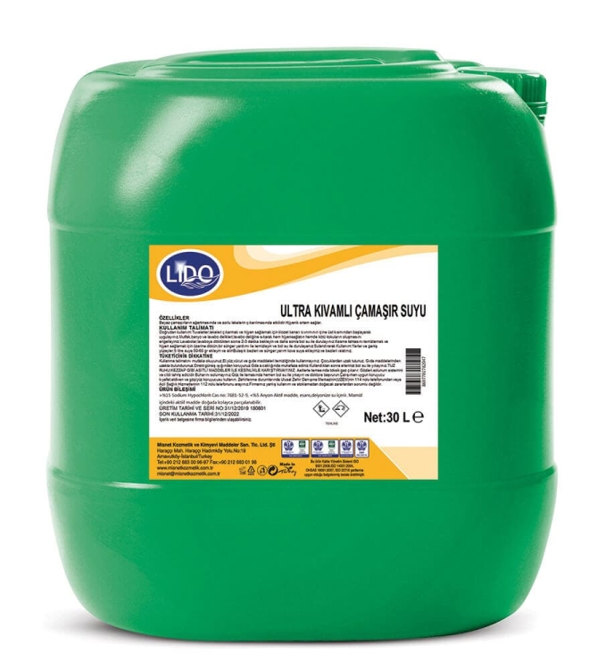Lido Ultra Kıvamlı Çamaşır Suyu 30 Kg 