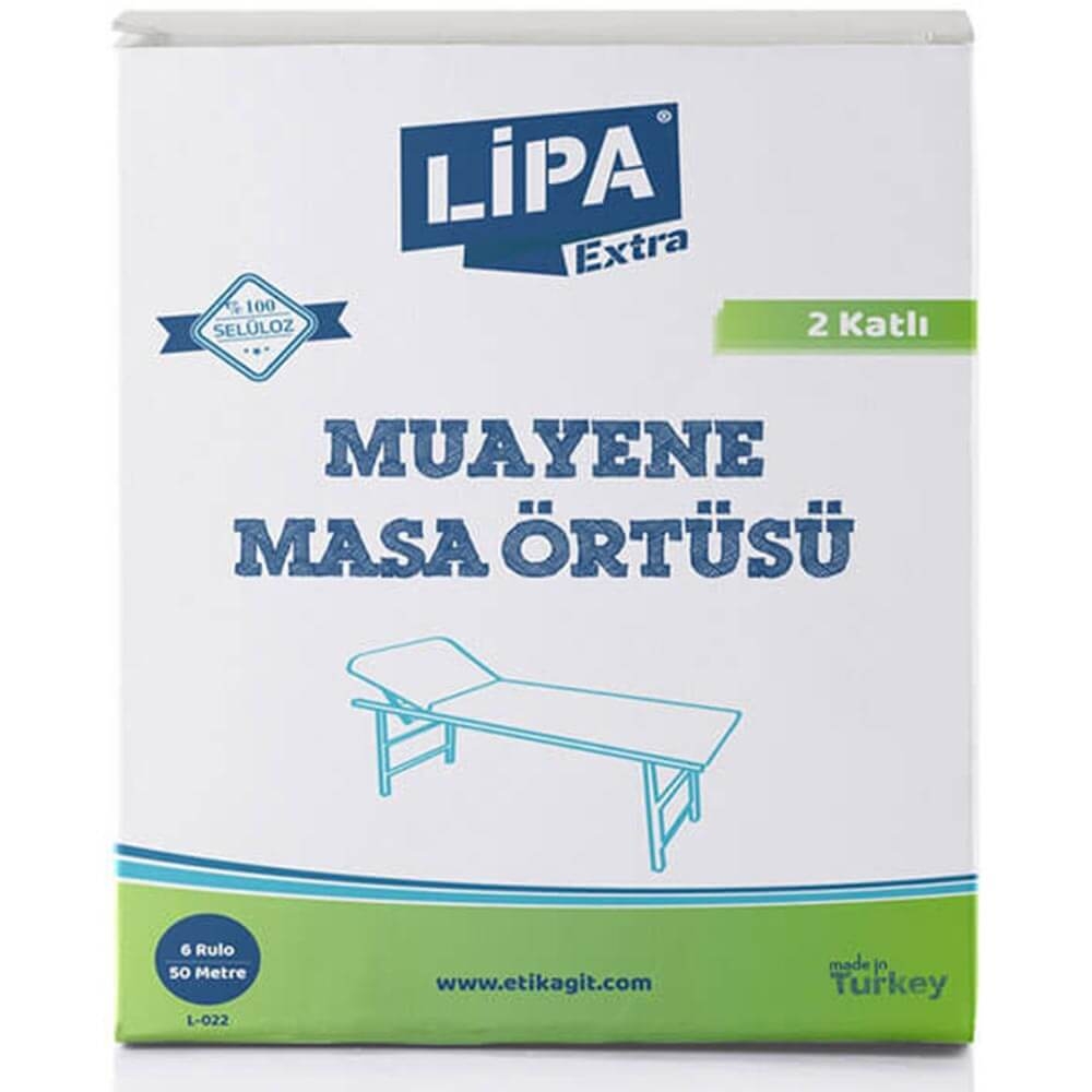Lipa Extra Muayene Masa Örtüsü 50 Cm x 50 Mt 6 Rulo
