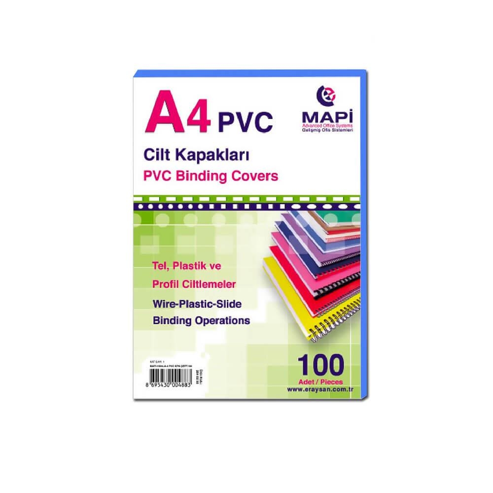 Mapi A4 Cilt Kapağı Mavi 160 Mic 100 Lü