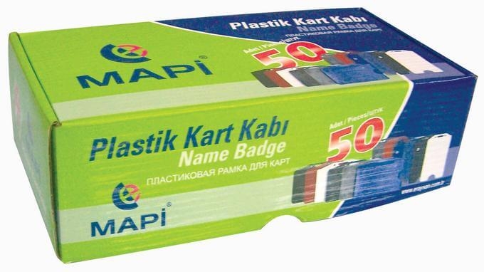 Mapi Kart Kabı Yatay Mavi 50 Adet 