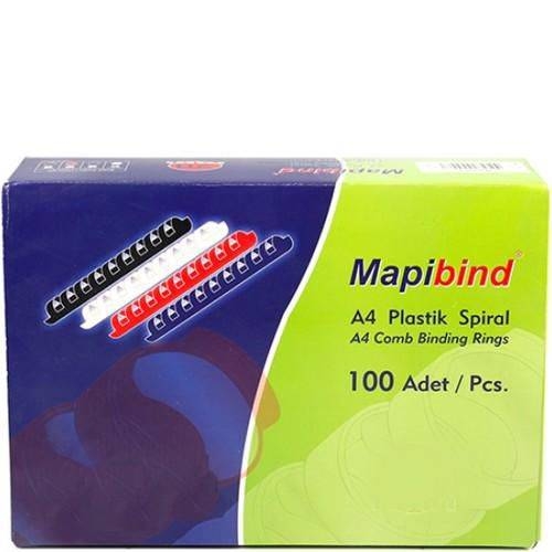 Mapibind 10 mm Plastik Spiral Beyaz 100 Lü 