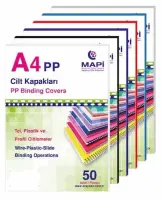 Mapibind 350 Mic PP A4 Cilt Kapağı Beyaz 50 Li