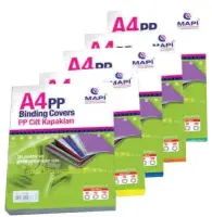 Mapibind 350 Mic PP A4 Cilt Kapağı Siyah 50 Li