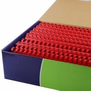 Mapibind 38 mm Plastik Spiral Kırmızı 50 Li 