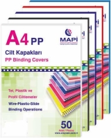 Mapibind 450 Mic PP A3 Cilt Kapağı Şeffaf Magenta 50 Li - Mapi