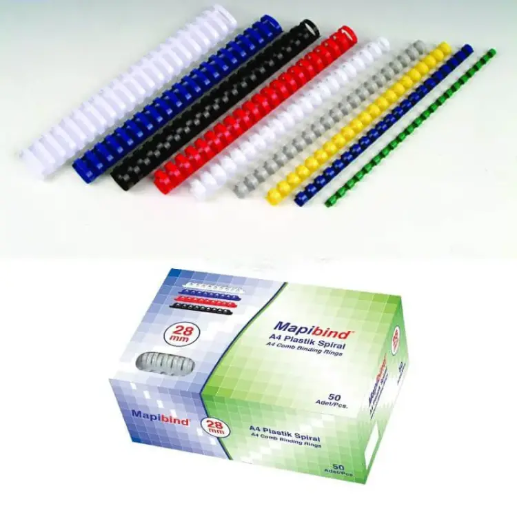 Mapibind 50 mm Plastik Spiral Beyaz 50 Li - 1