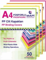 Mapibind 550 Mic PP A3 Cilt Kapağı Mavi 50 Li - Mapi